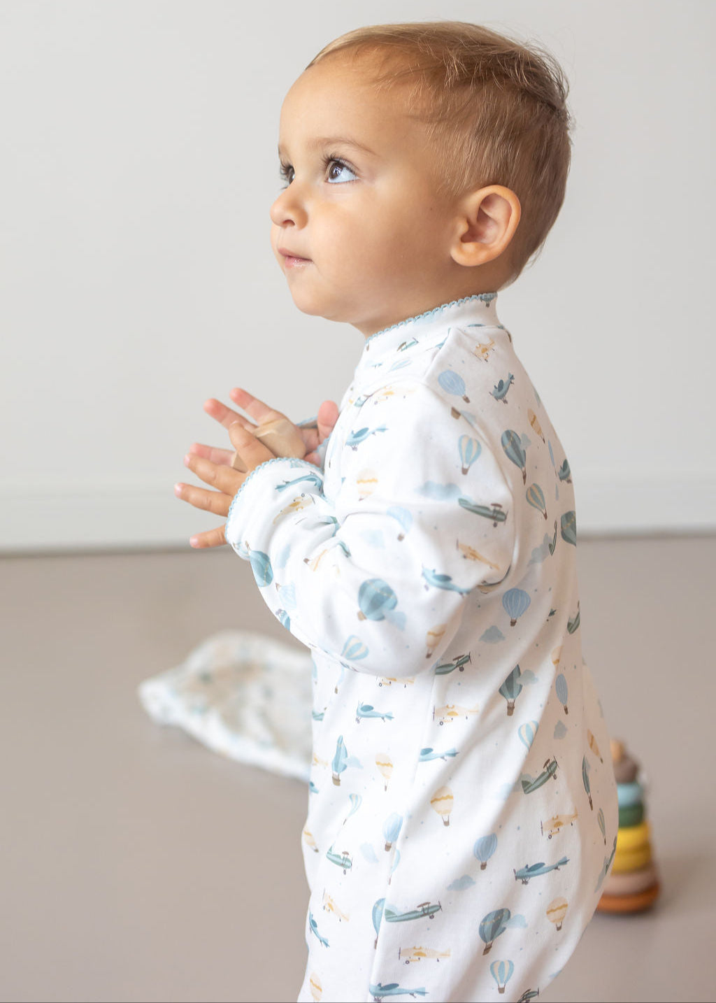 Little Airplanes Pima Cotton Baby One-Piece Pajamas