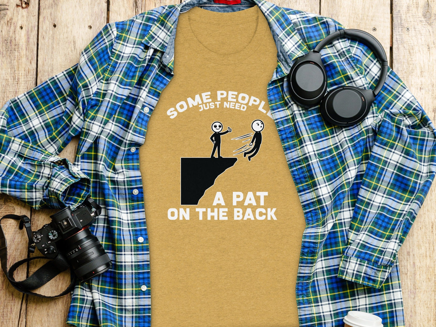 Thumbs Up Before The Fall Funny Stick Figure Art T-Shirt