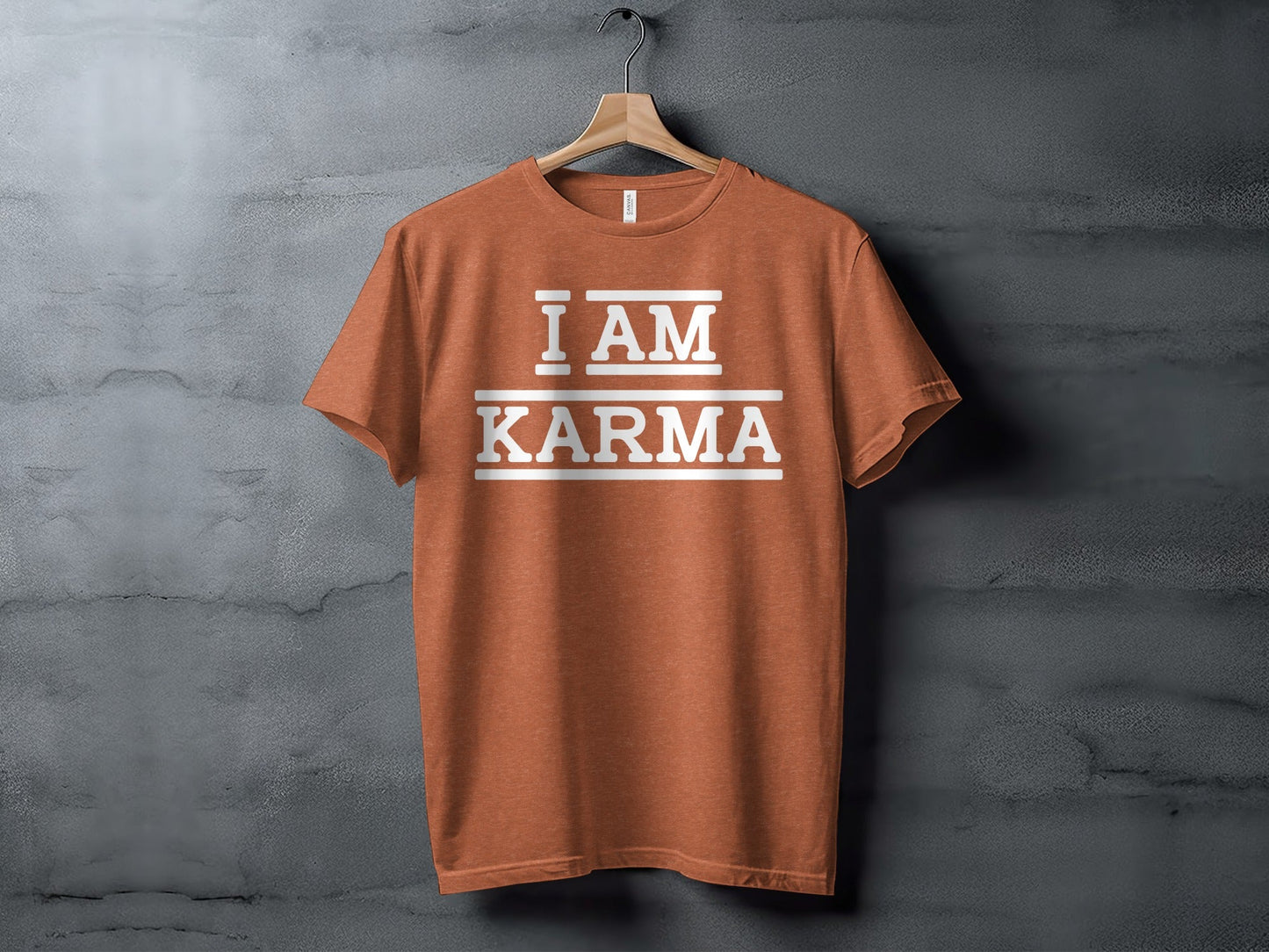 I AM Karma Bold Statement Black and White T-Shirt