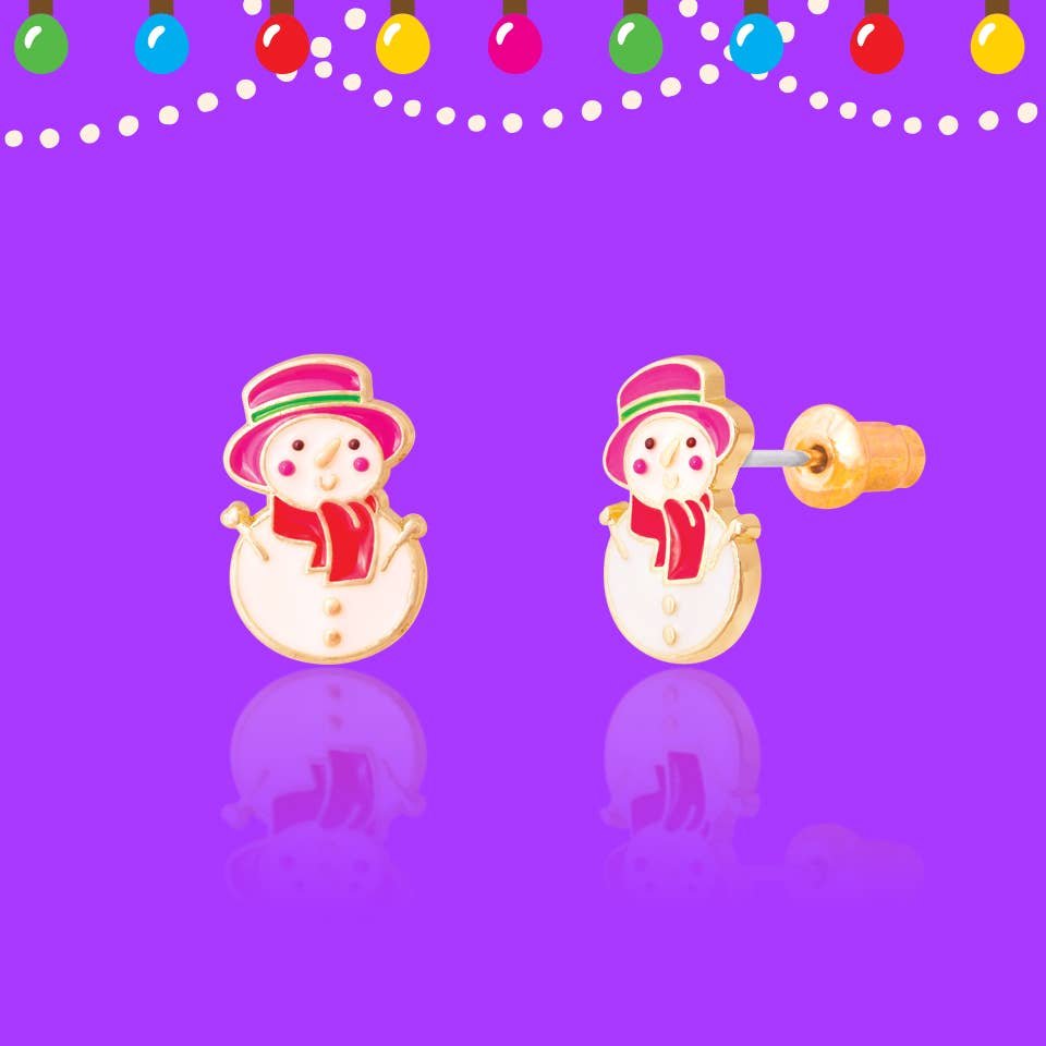 Girl Nation - Snowman Wonderland Stud Earrings