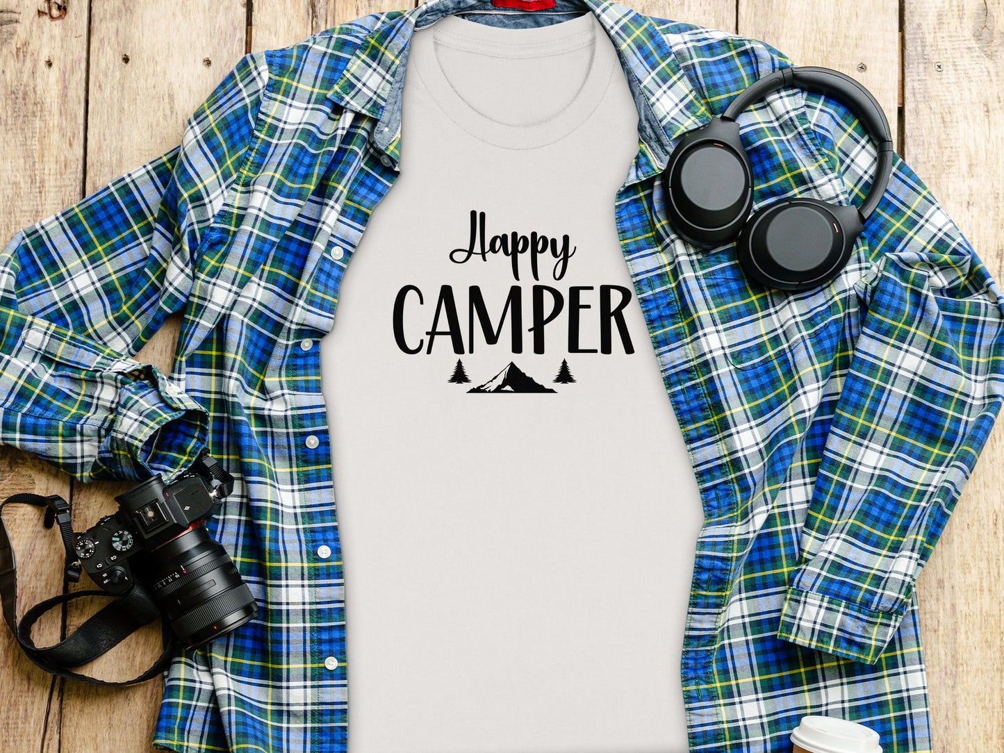 Happy Camper Nature Adventure Camping Outdoors T-Shirt