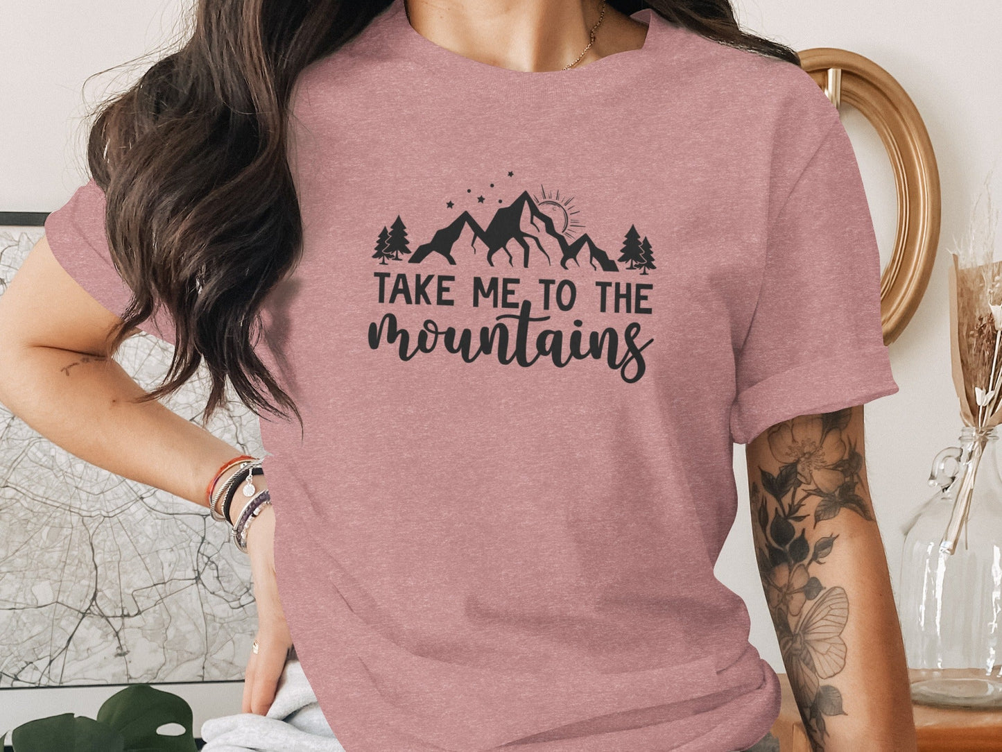 Take Me to the Mountains Nature Inspired Design T-Shirt