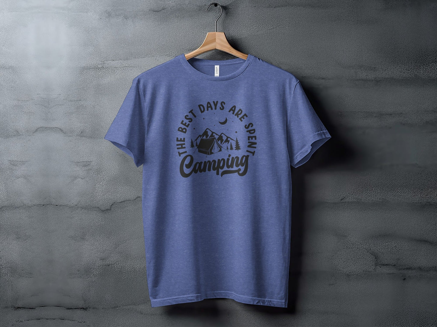 The Best Days Are Spent Camping Graphic Print T-Shirt