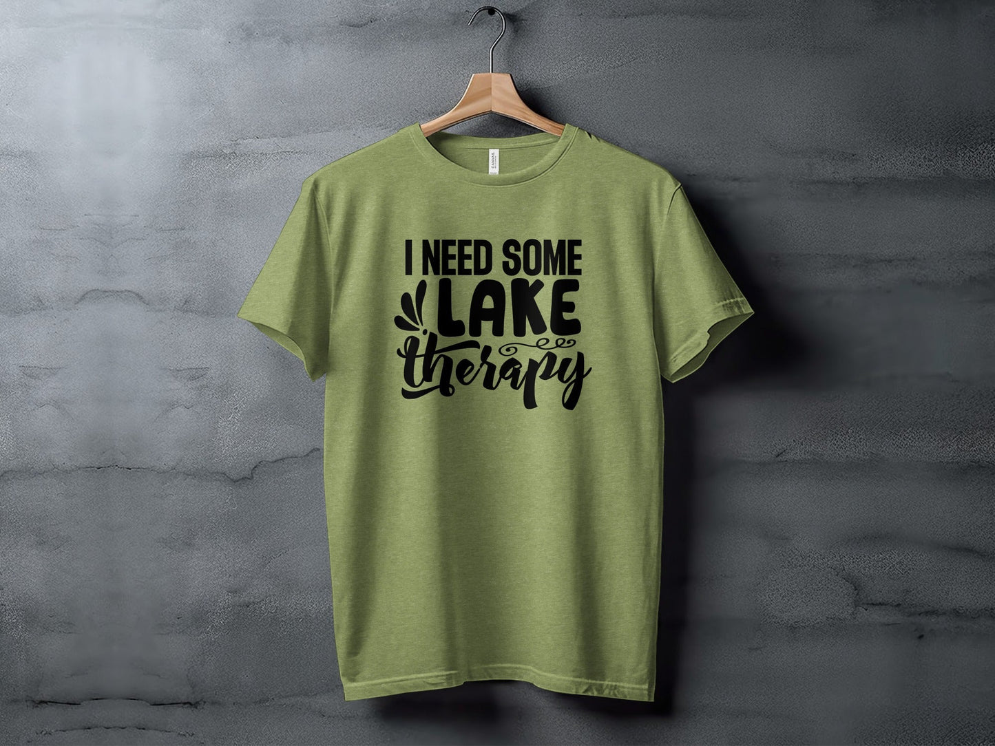 I Need Some Lake Therapy Relaxing Lake Scene T-Shirt