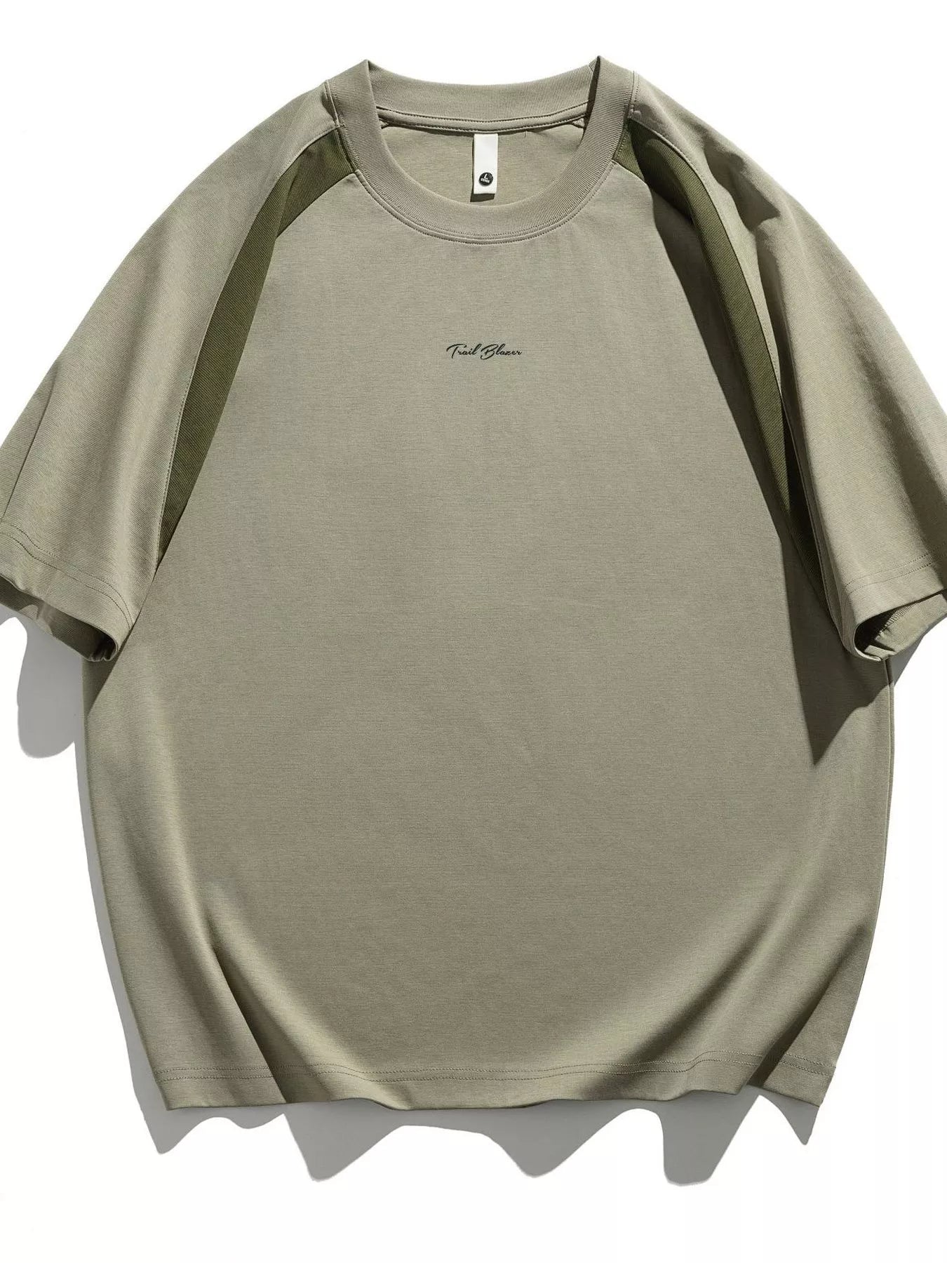 Men's Plus Size Contrast Raglan Sleeve Casual T-Shirt
