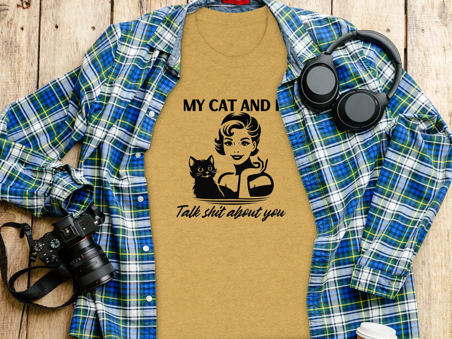 My Cat And I Talk Shit About You Funny Pet T-Shirt