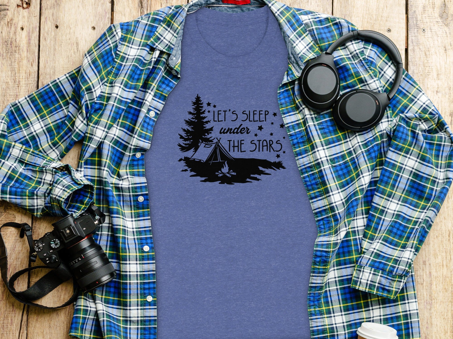 Let's Sleep Under The Stars Adventure Camping T-Shirt