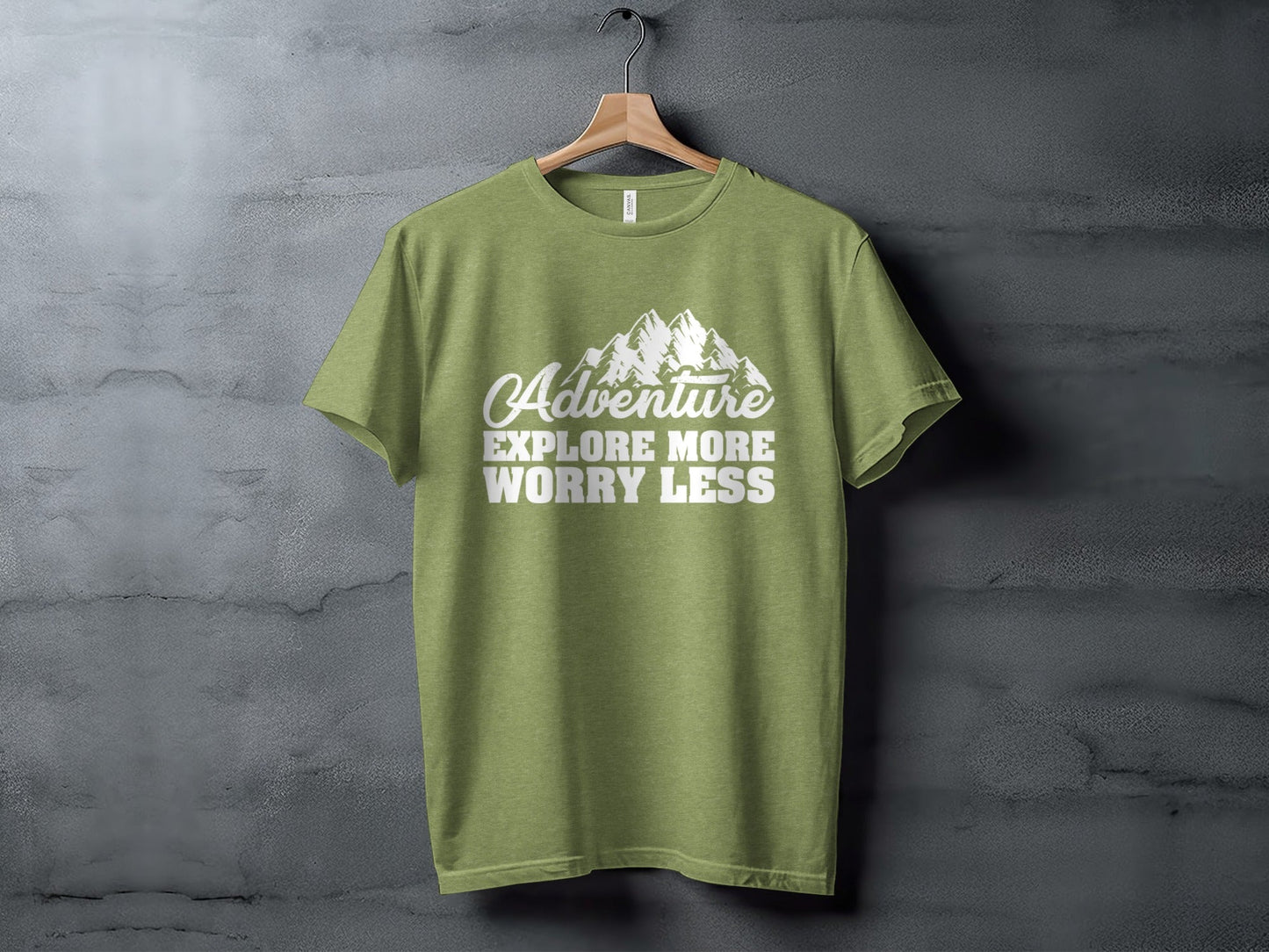 Adventure Explore More Worry Less Mountain Graphic T-Shirt