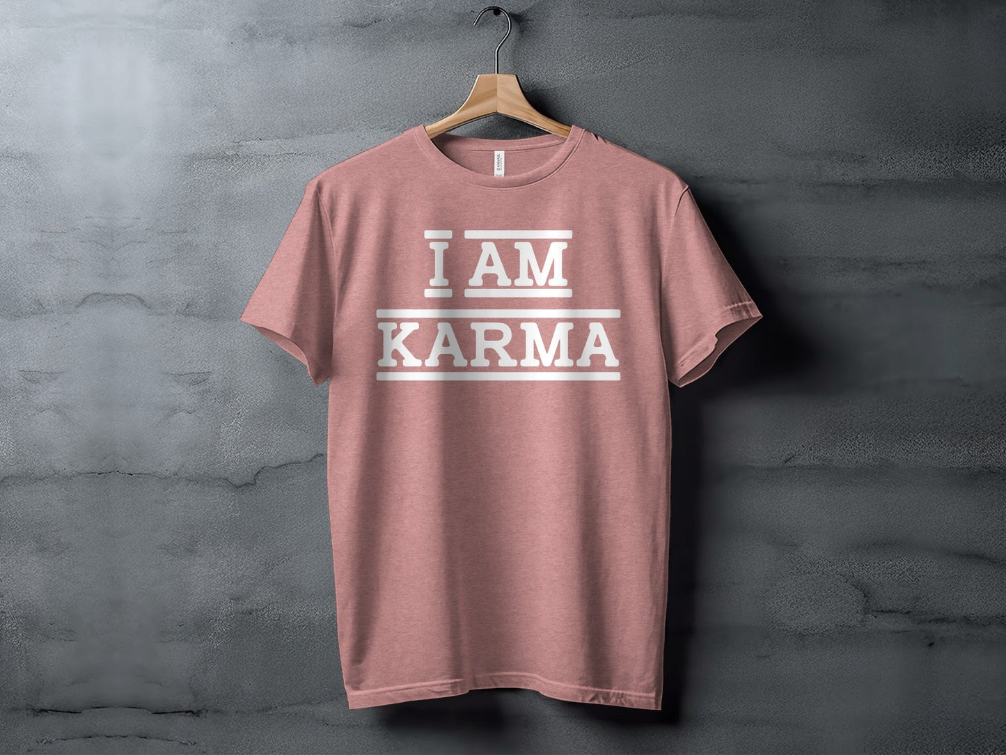 I AM Karma Bold Statement Black and White T-Shirt