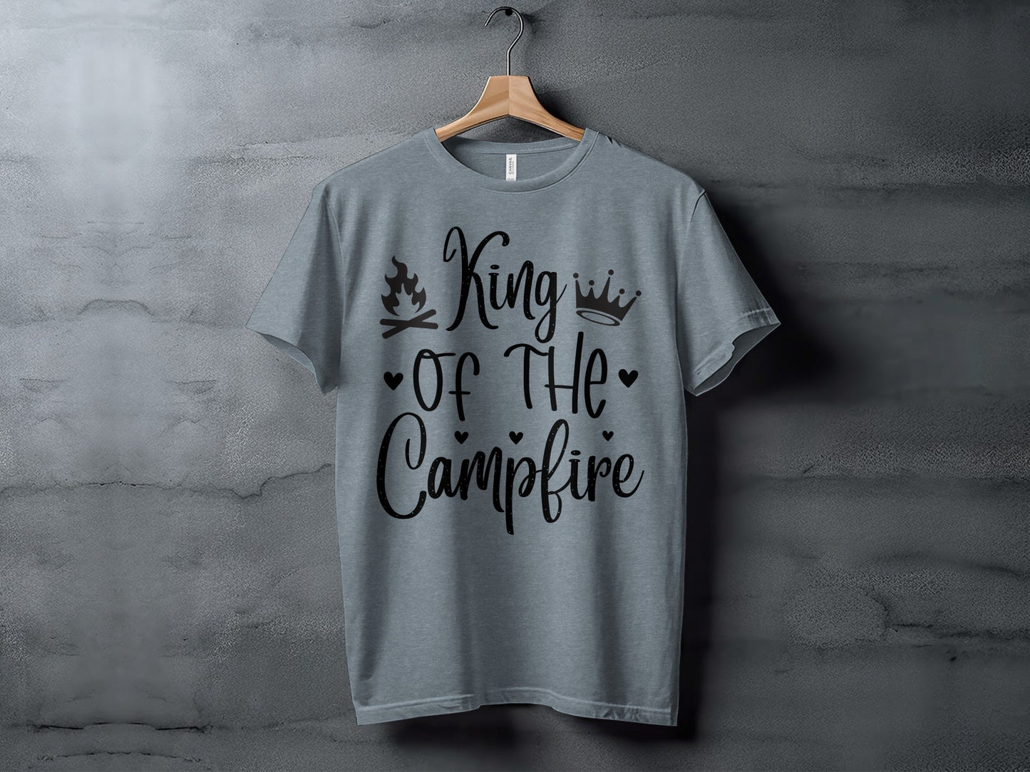 King Of The Campfire With Campfire and Crown T-Shirt