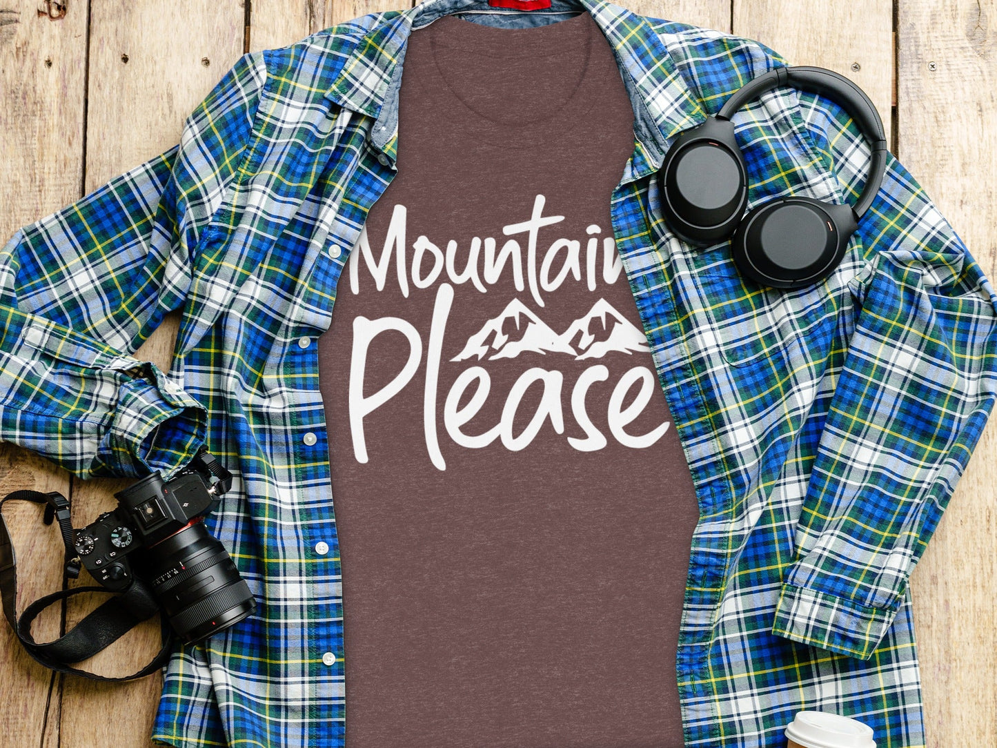 Mountains Please Design Stylish Nature Lover T-Shirt