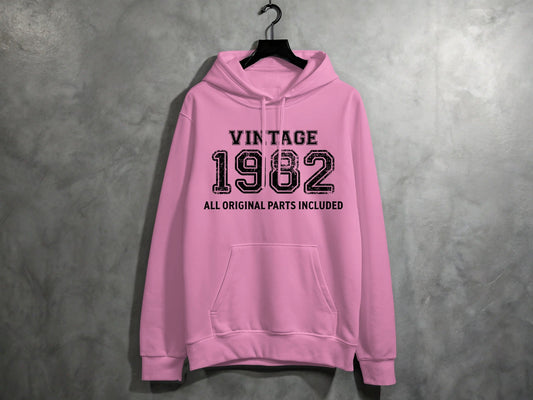 Vintage All Original Parts Included Since 1982 Birthday Hoodie