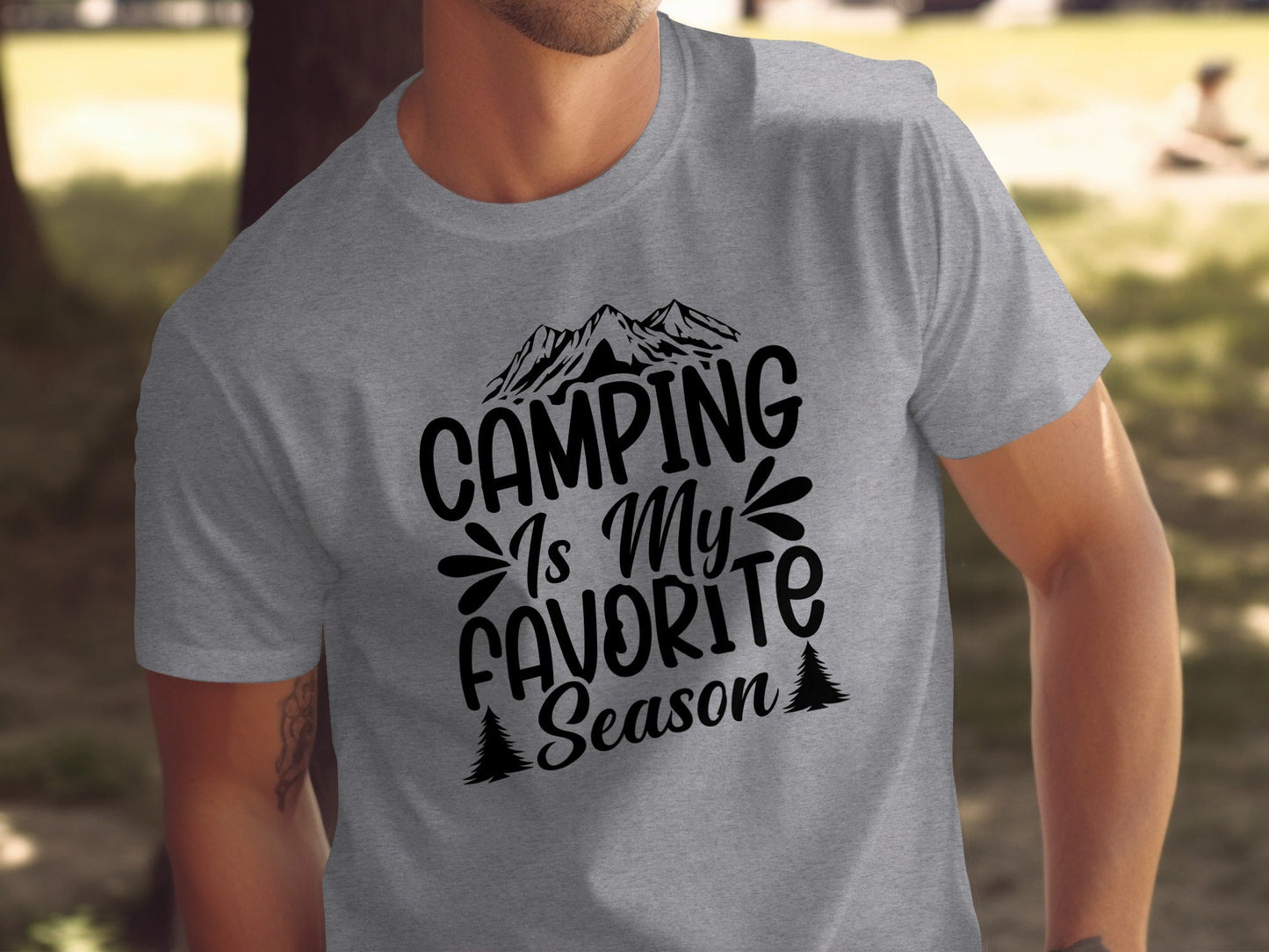Camping Is My Favorite Season Graphic Outdoor Adventure T-Shirt