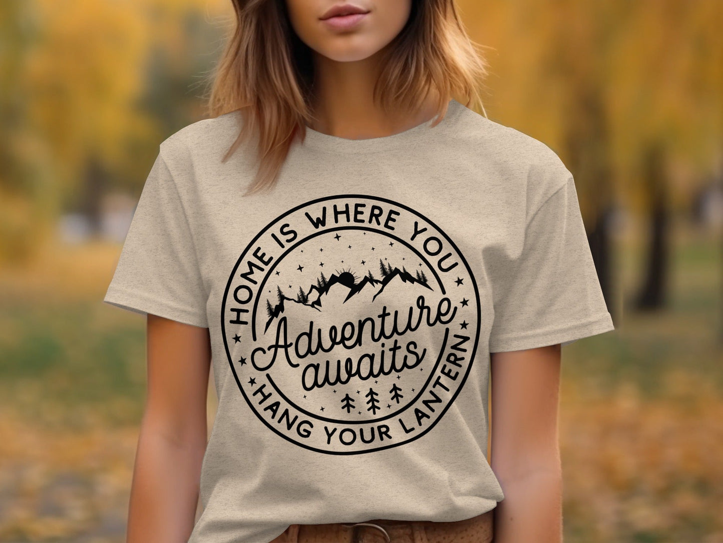 Home Is Where You Hang Your Lantern Adventure Awaits T-Shirt
