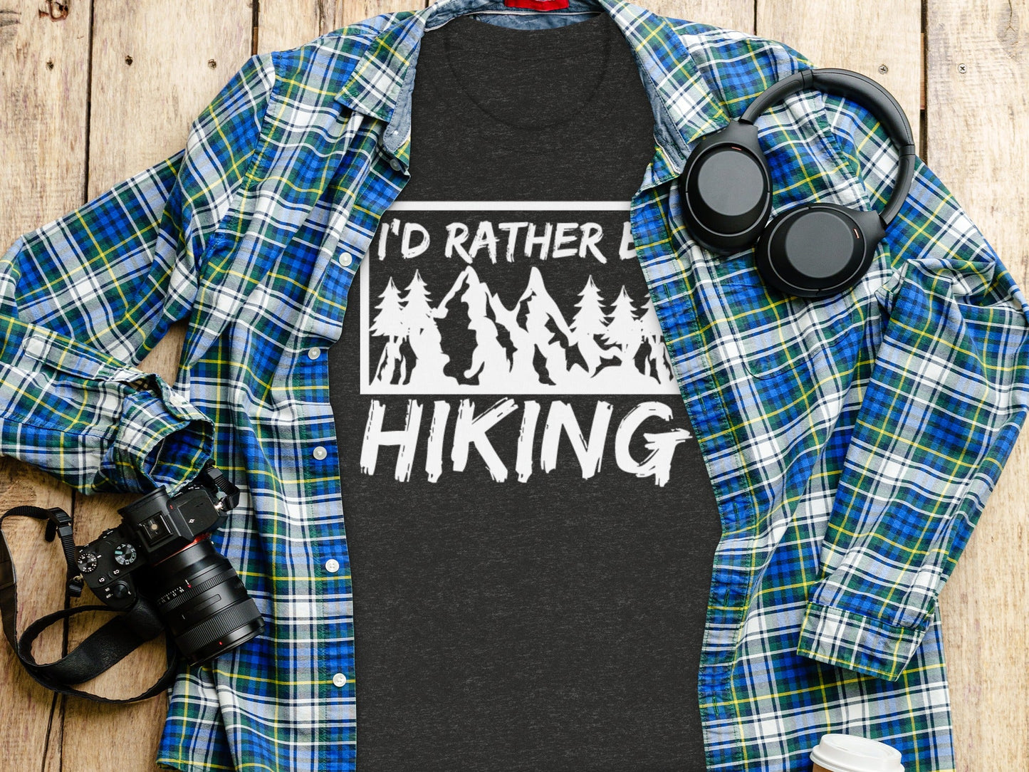 I would rather be Hiking outdoors Mountain T-Shirt
