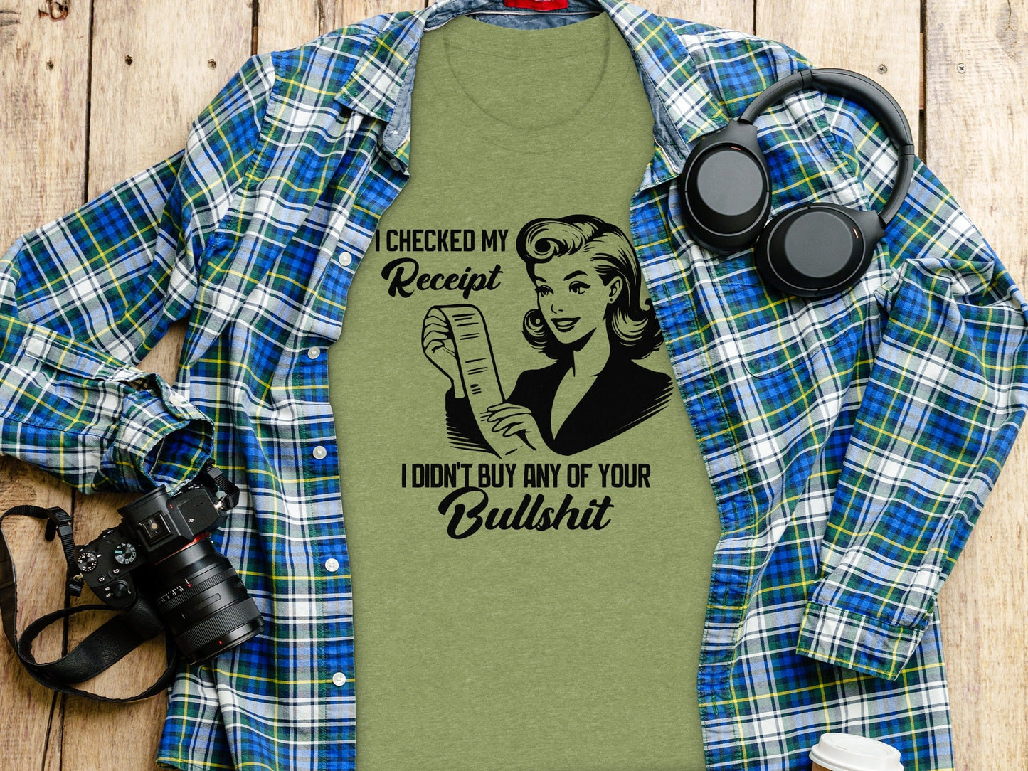 I Checked My Receipt No Bullshit Retro Woman T-Shirt