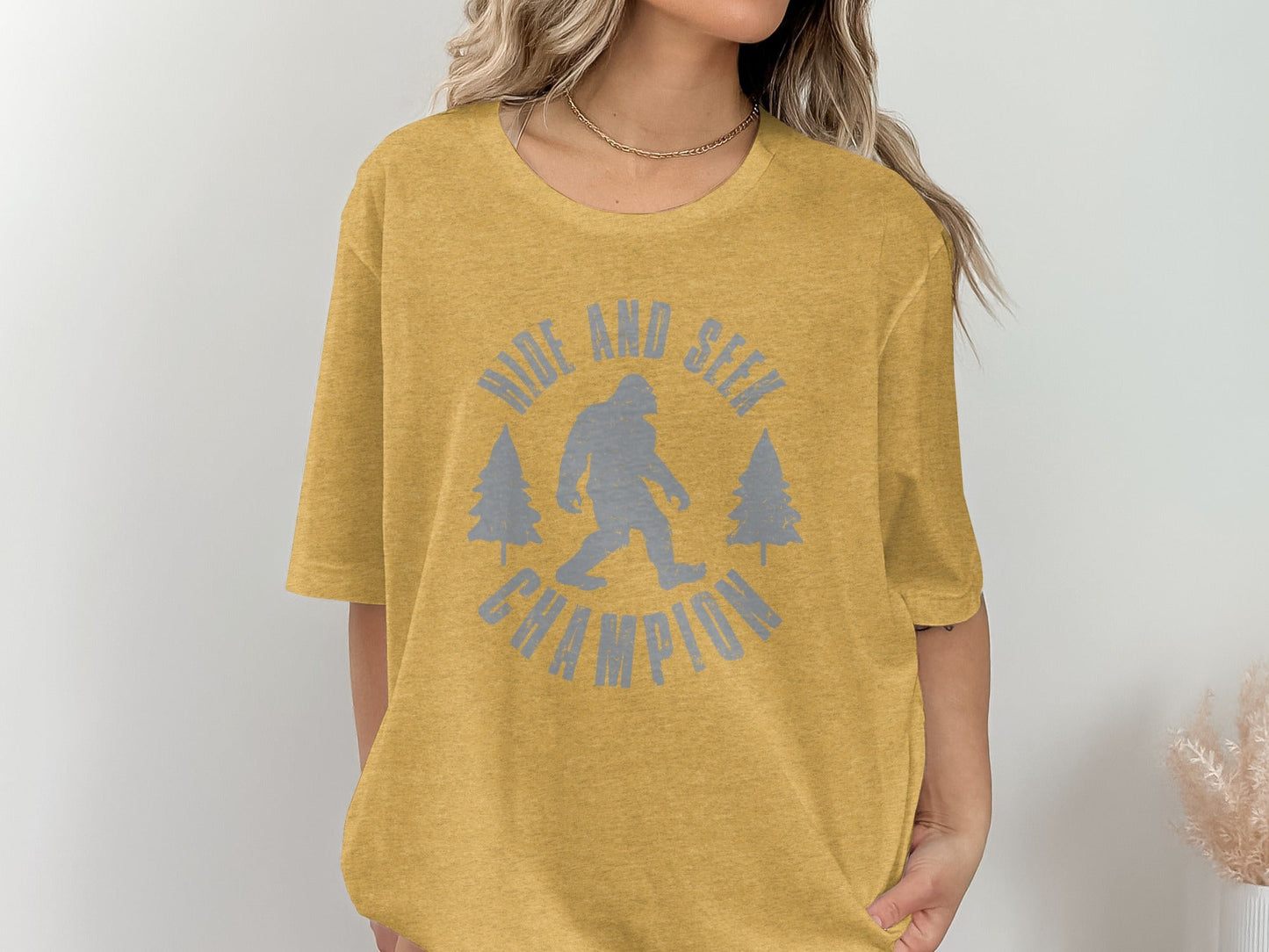 Hide and Seek Champion Bigfoot Funny Graphic Novelty T-Shirt