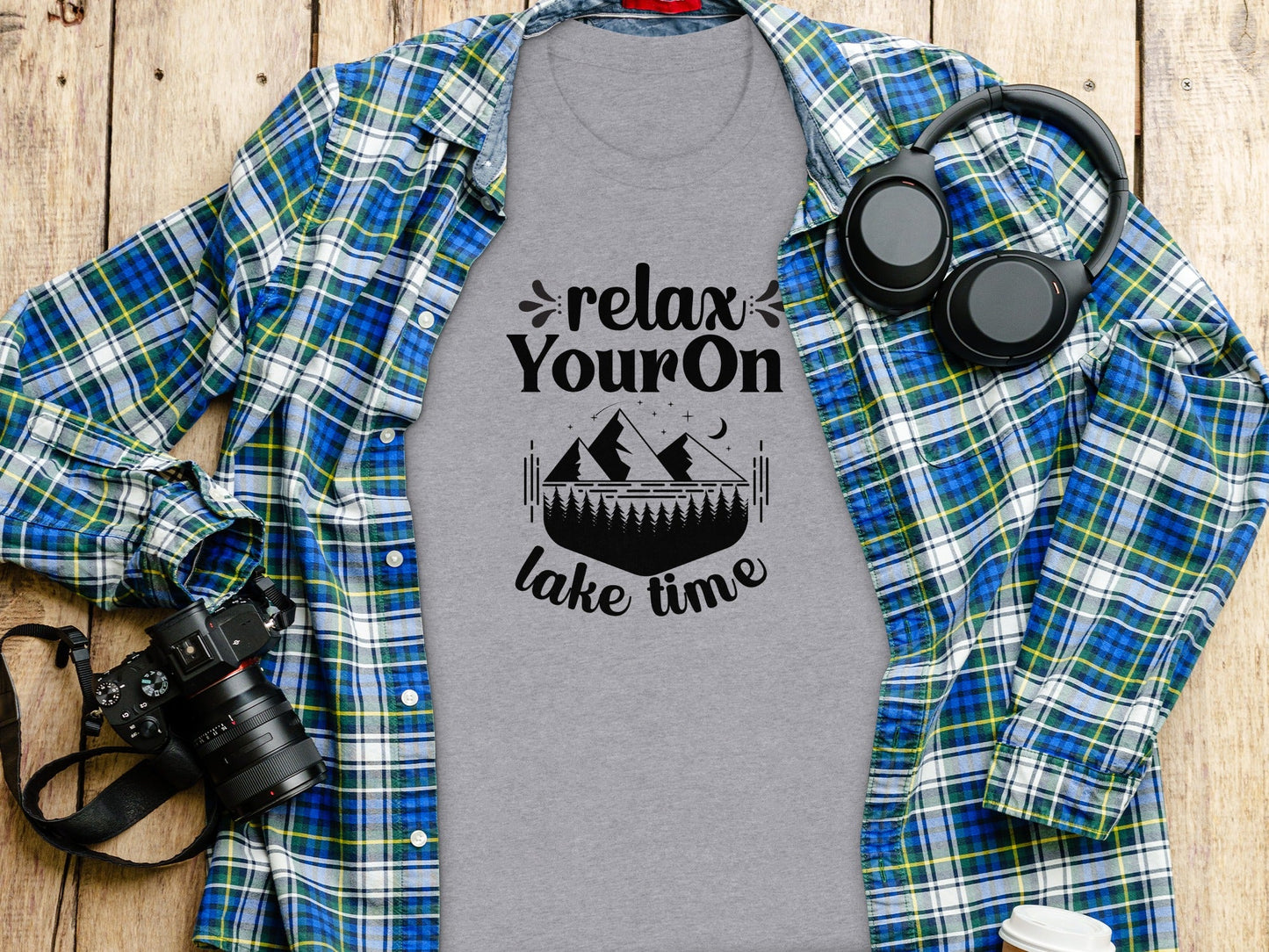 Relax Your On Lake Time Camping Outdoors Nature T-Shirt