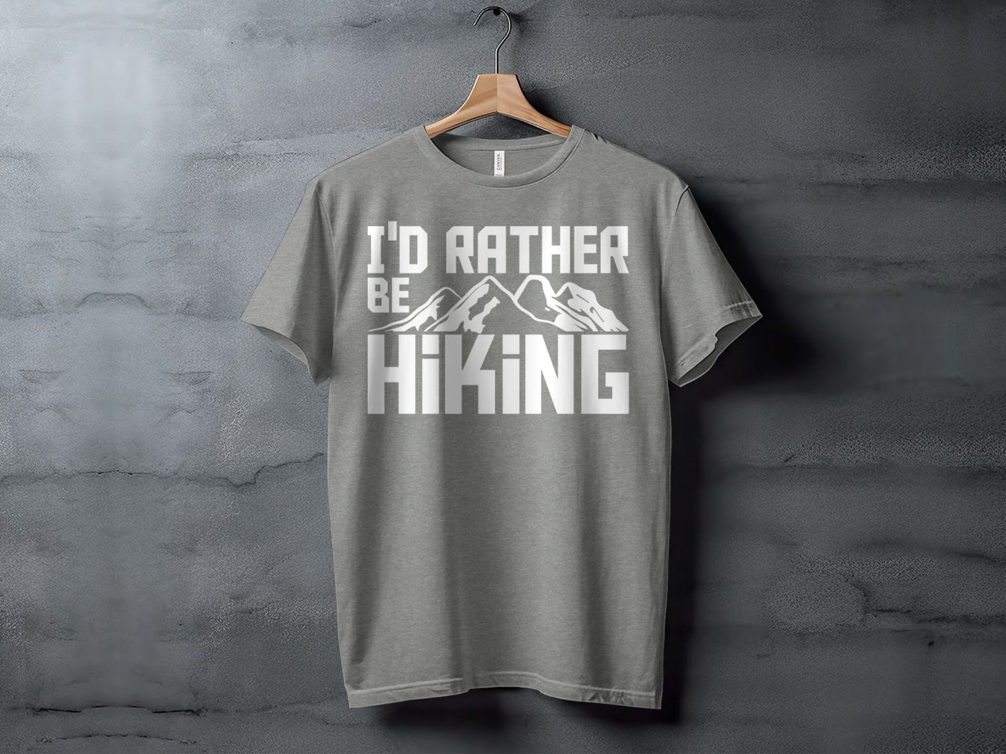 I Would Rather Be Hiking Mountains Graphic Design T-Shirt