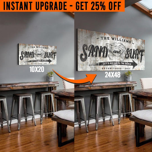 Upgrade Your 'Sand & Surf' (Style 2) Canvas To 24x48 Inches