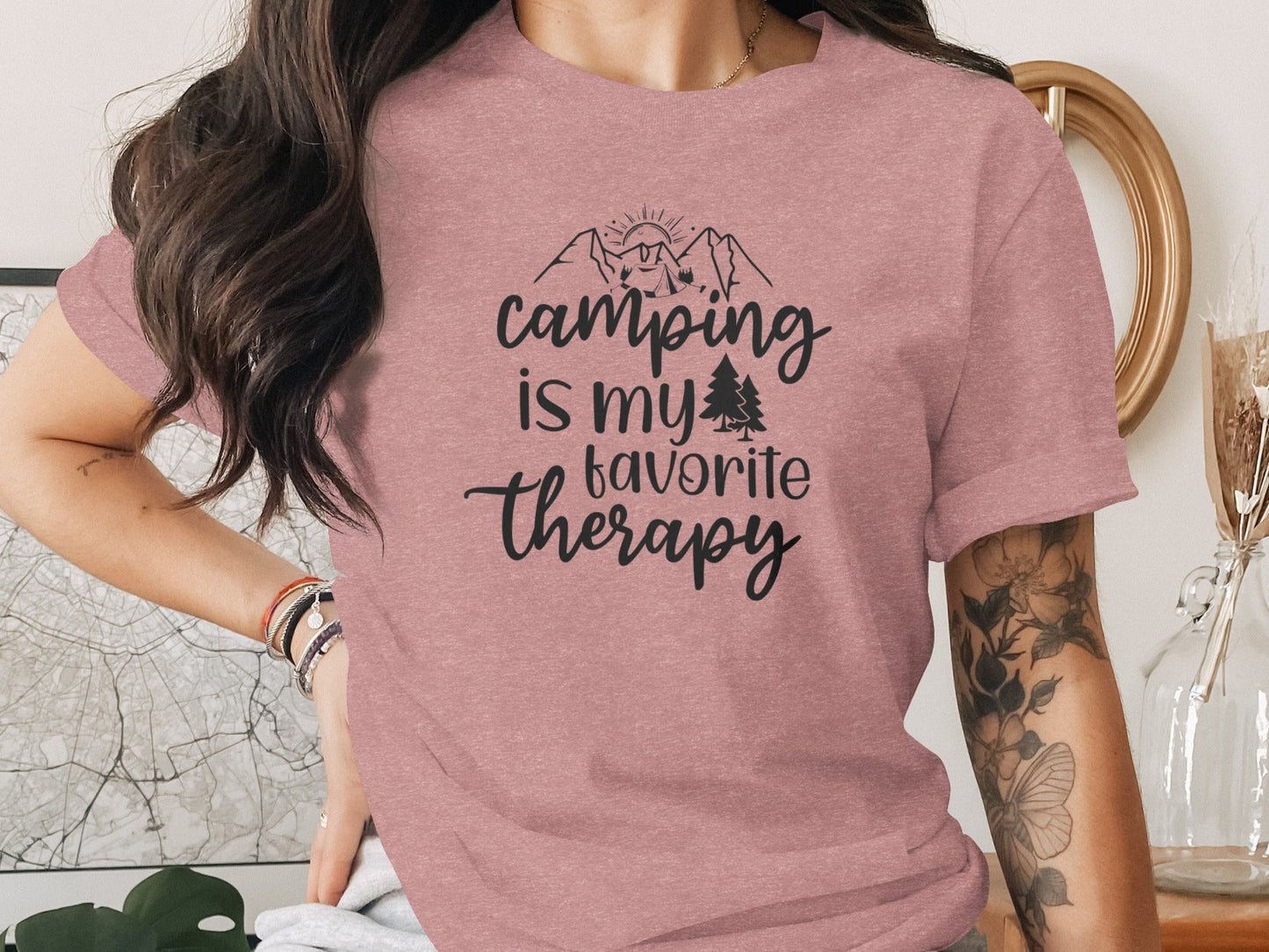 Camping Is My Favorite Therapy Camping Lovers T-Shirt