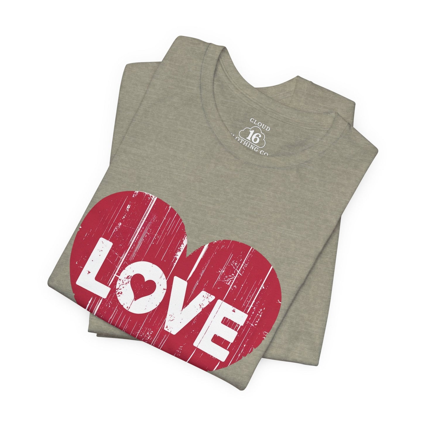 Love T-Shirt - Vintage Distressed Heart Graphic Tee