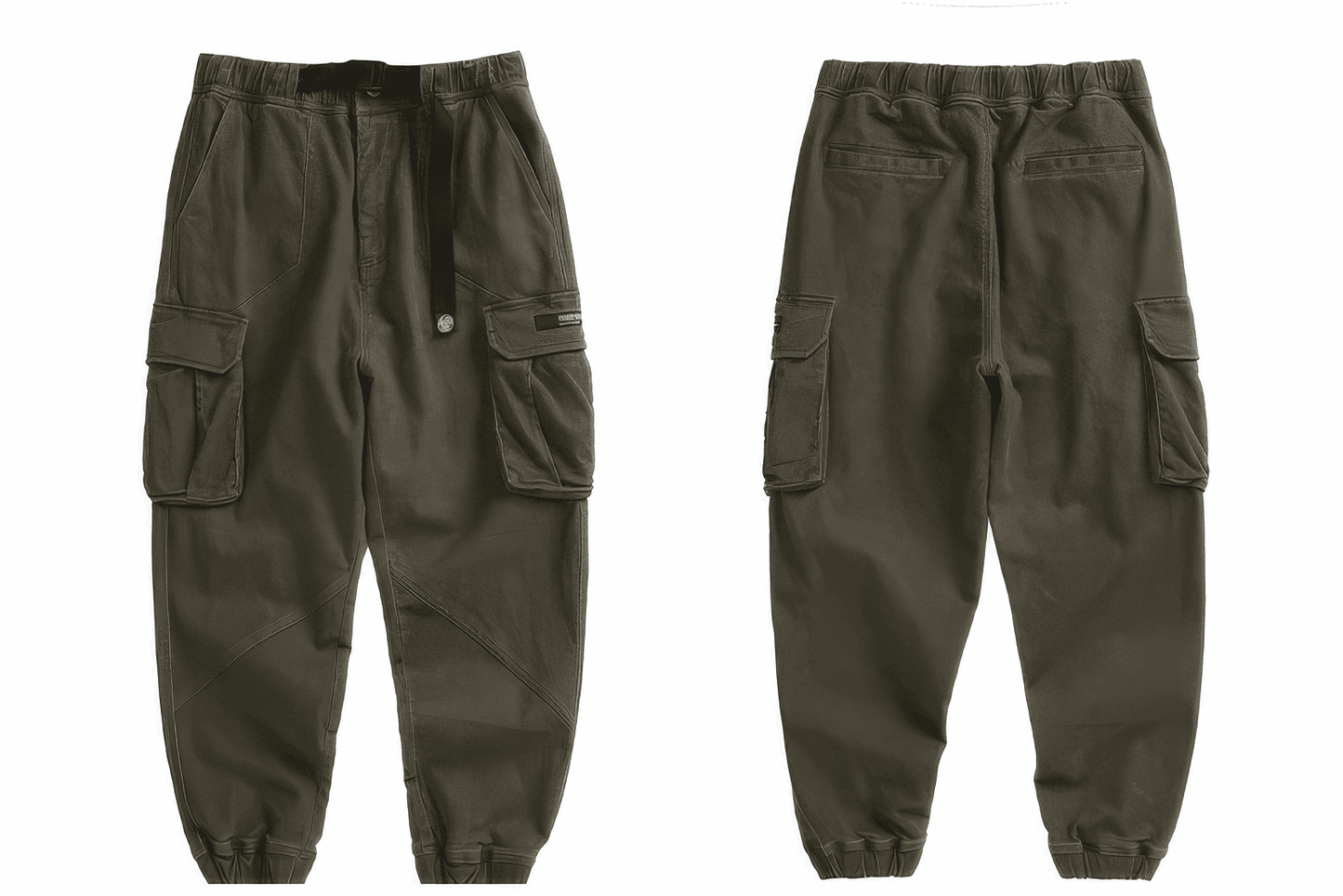 Men’s Cargo Pants – Loose Fit, Elastic Cuffs, Utility Style for Winter