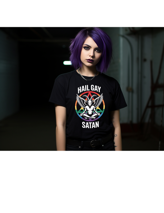 Hail Gay Satan Pride Unisex Cotton Top