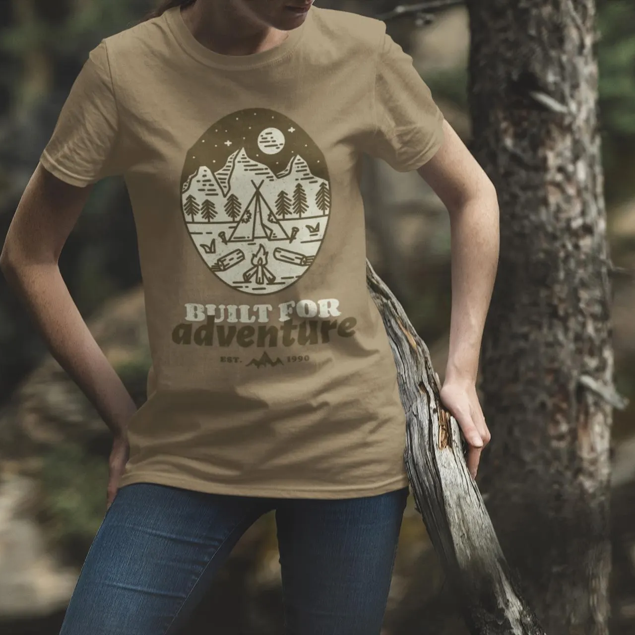 Built For Adventure Unisex Tee - Outdoor Hiking Camping Shirt