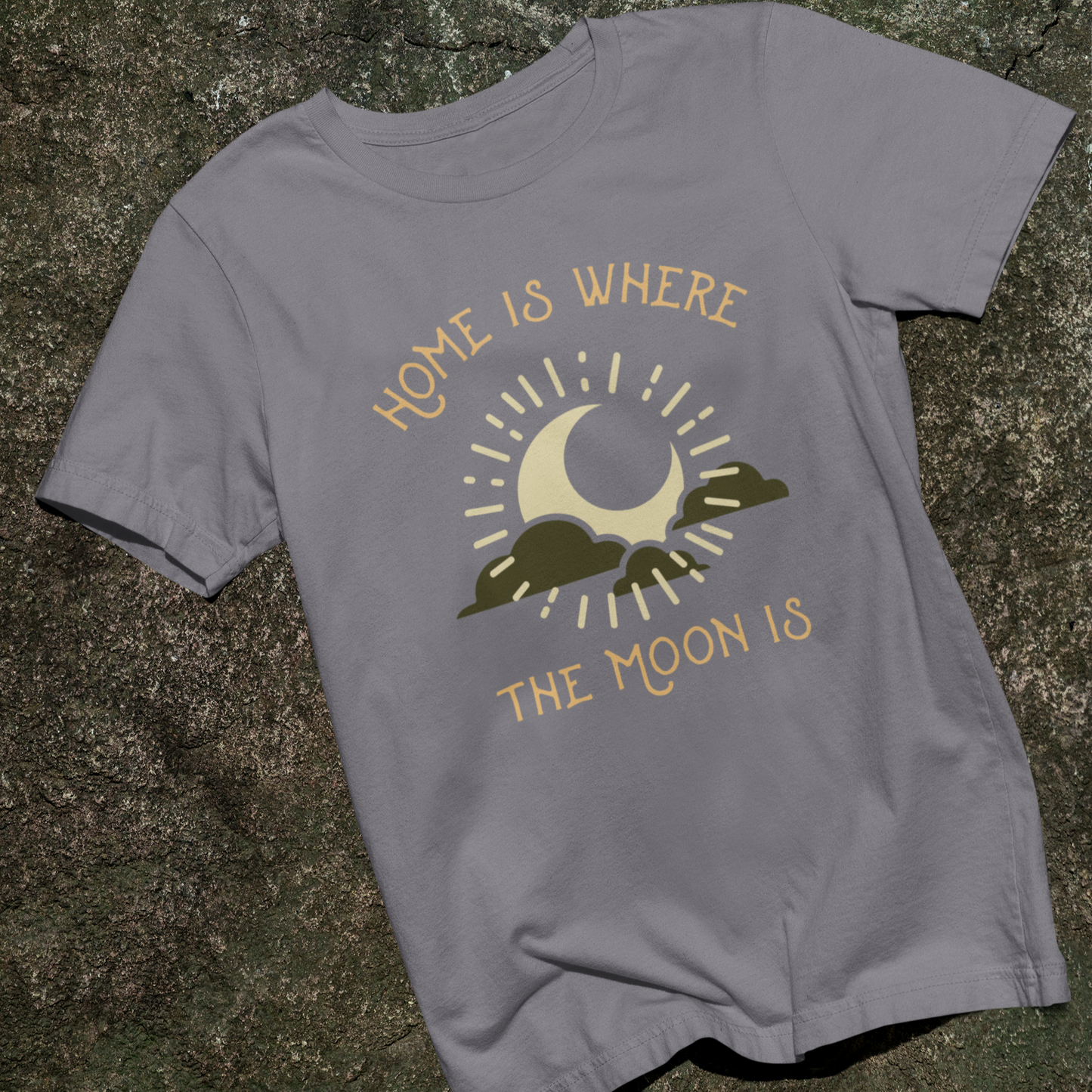 Home is Where the Moon Is - Unisex Astronomy T-Shirt - Moon Phase Tee