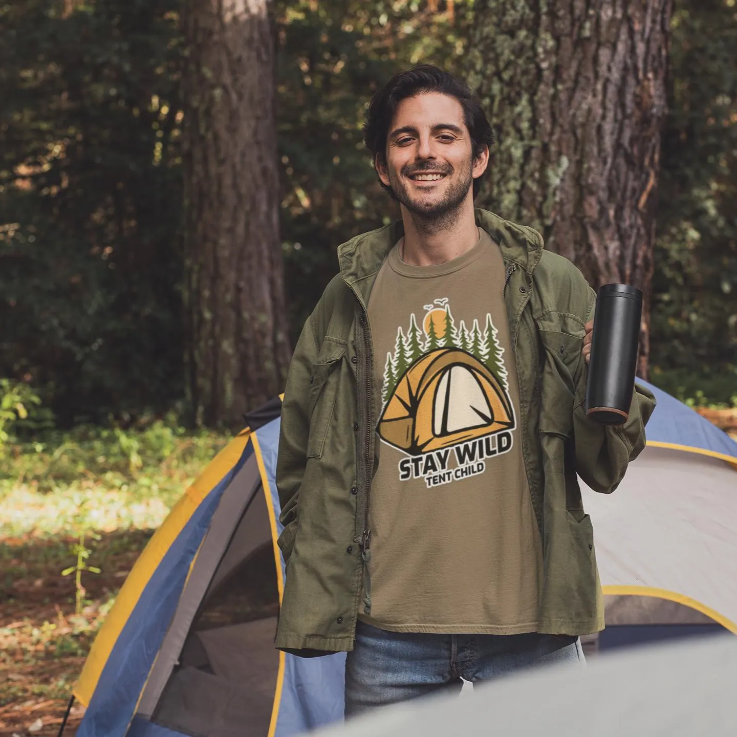 Stay Wild Adventure Camping T-Shirt - Outdoor Nature Lover Gift