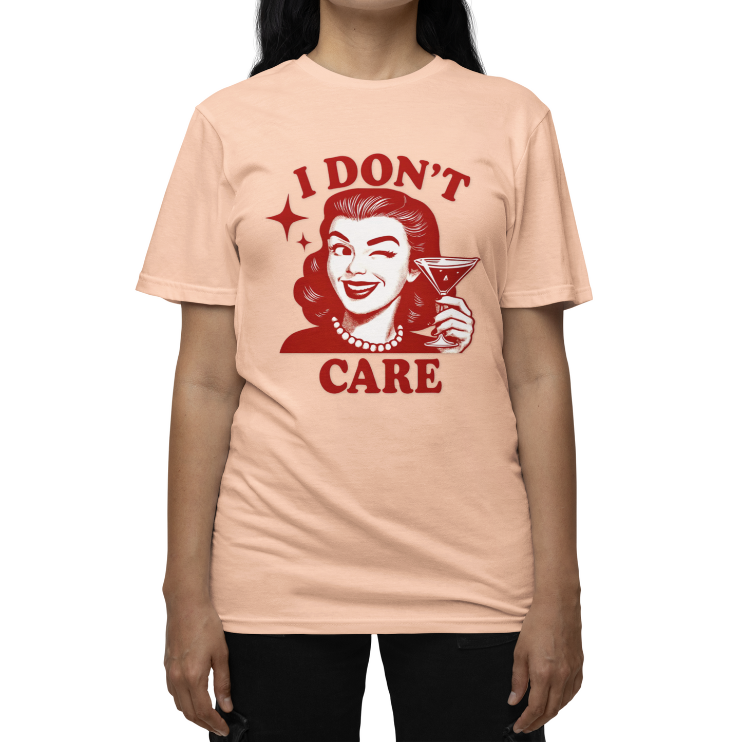 I Don't Care Retro Graphic T-Shirt – Unisex Vintage Style