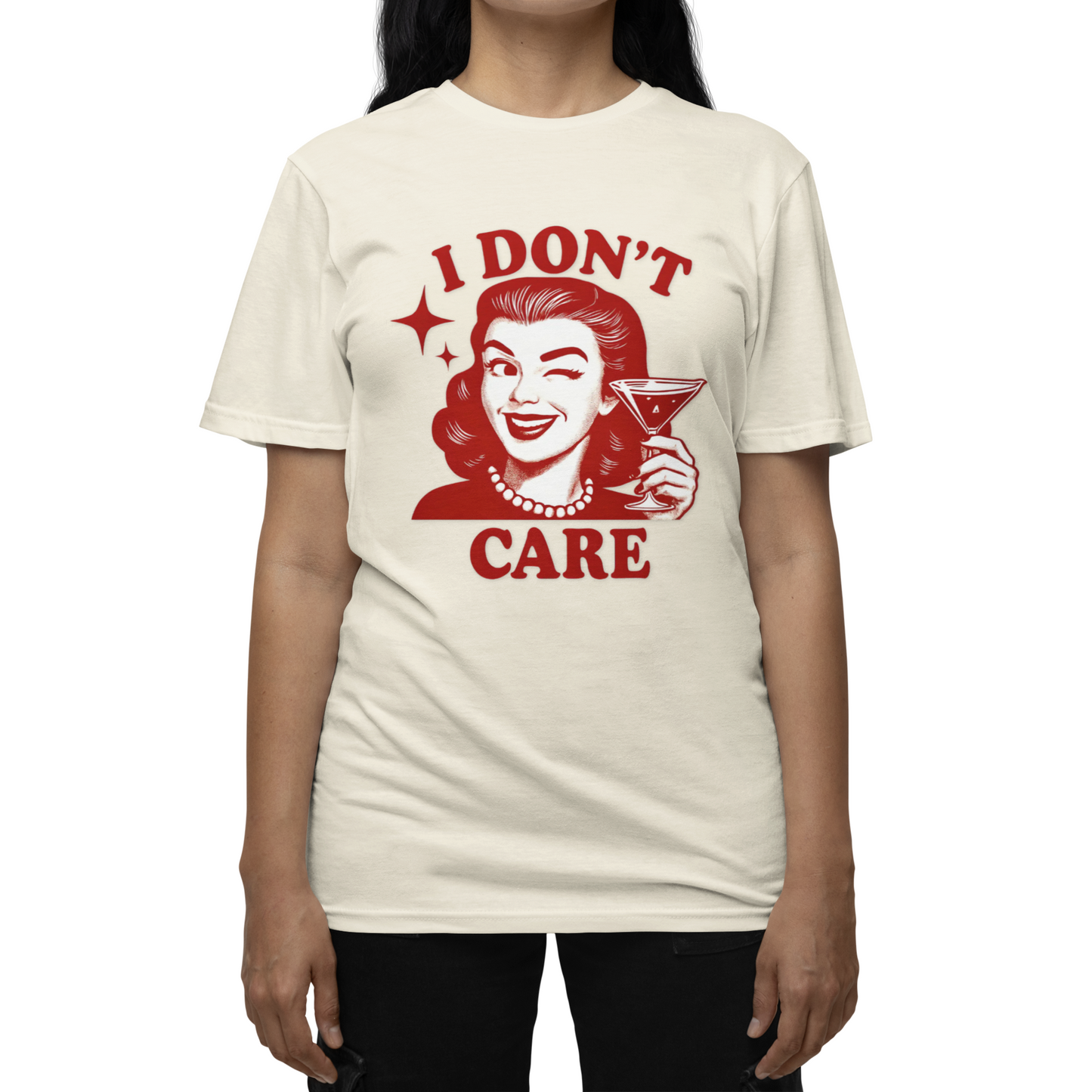 I Don't Care Retro Graphic T-Shirt – Unisex Vintage Style