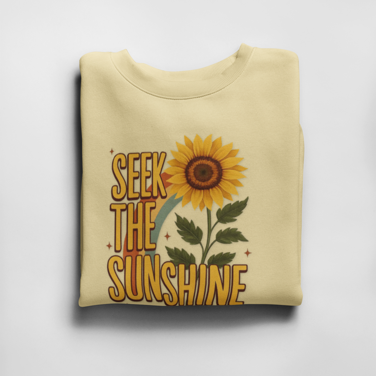 Sunflower Long Sleeve T-Shirt - Seek the Sunshine Boho Tee for Women