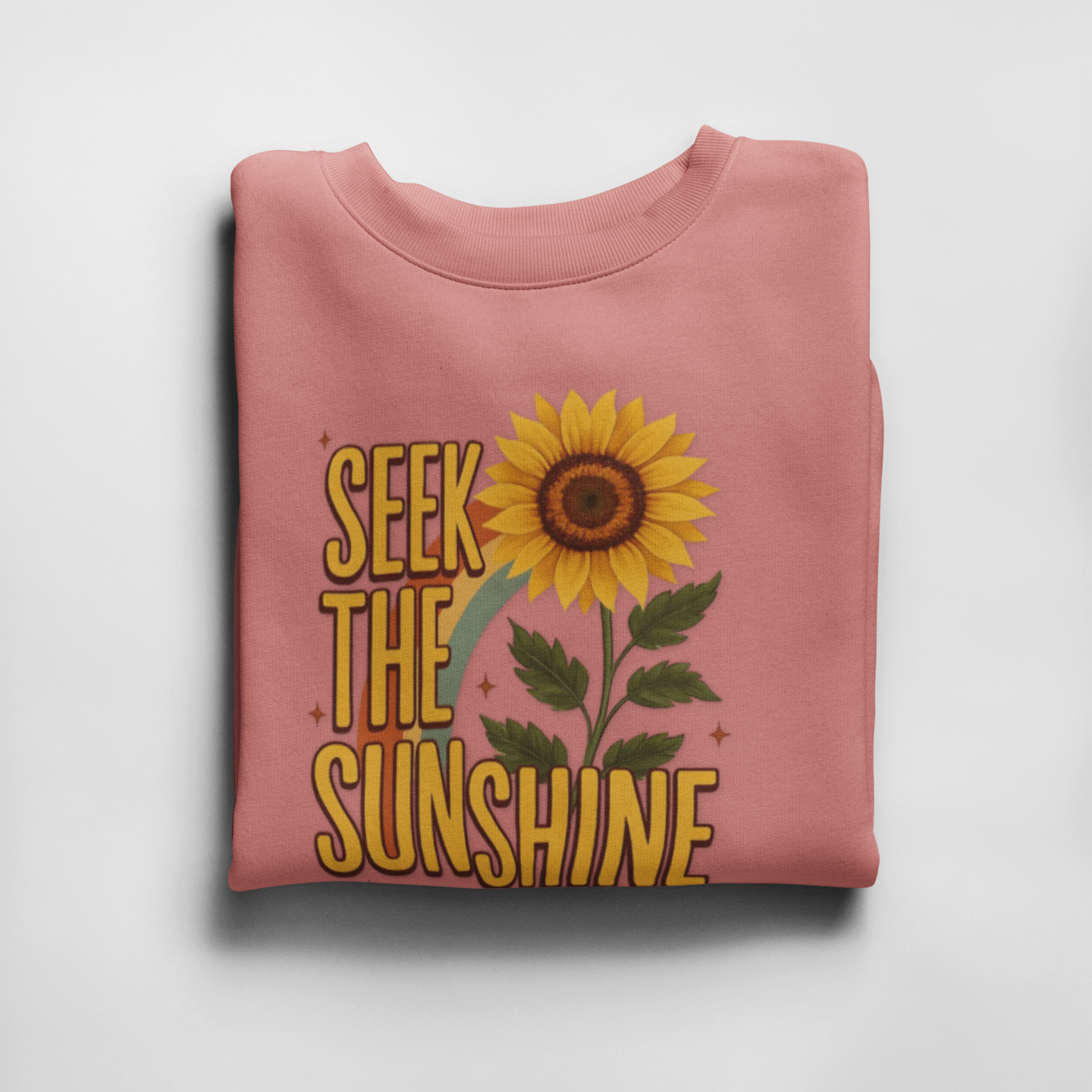 Sunflower Long Sleeve T-Shirt - Seek the Sunshine Boho Tee for Women