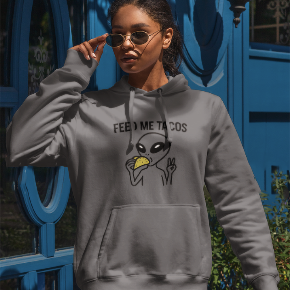 Alien Taco Lover Hoodie - Funny UFO Foodie Sweatshirt for Men & Women