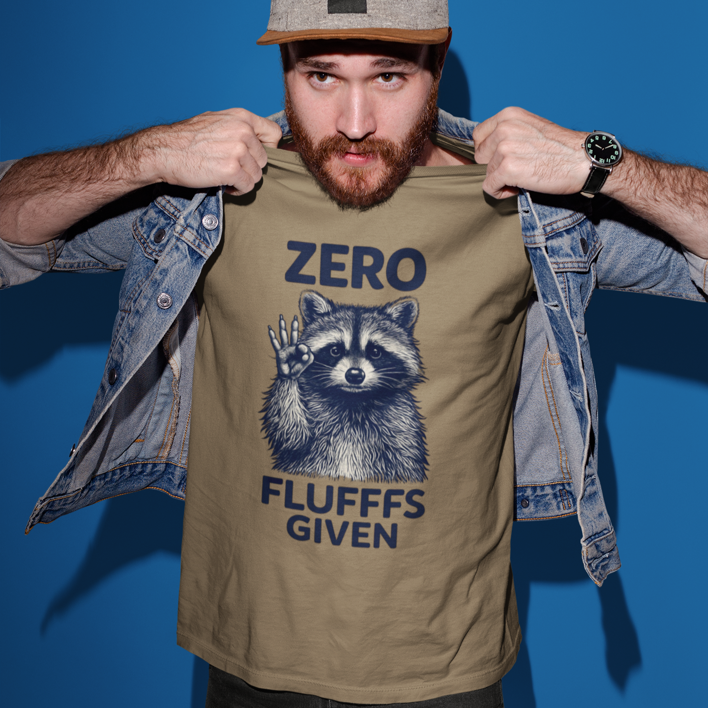 Zero Fluff Given Funny Raccoon T-Shirt - Humorous Animal Graphic Tee for Men & Women