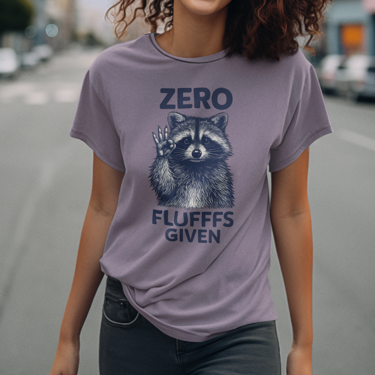 Zero Fluff Given Funny Raccoon T-Shirt - Humorous Animal Graphic Tee for Men & Women