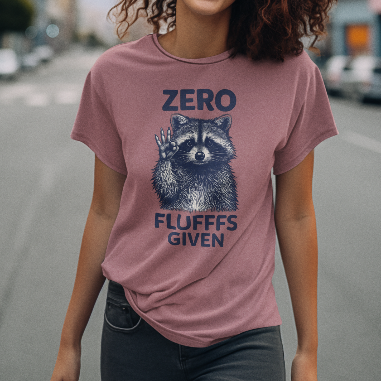 Zero Fluff Given Funny Raccoon T-Shirt - Humorous Animal Graphic Tee for Men & Women
