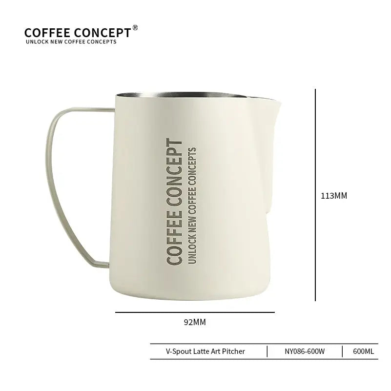 Pro Latte Art Pitcher - Eagle Beak Precision Spout 400ml/600ml, Advanced Patterns Under $25