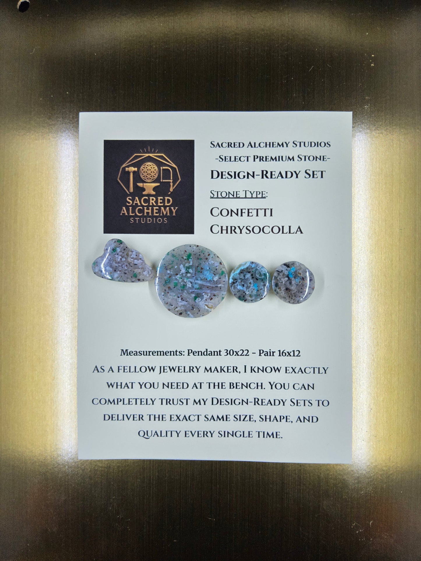 Circle Shape - Confetti Chrysocolla - Sacred Alchemy Select - Design-Ready Set.