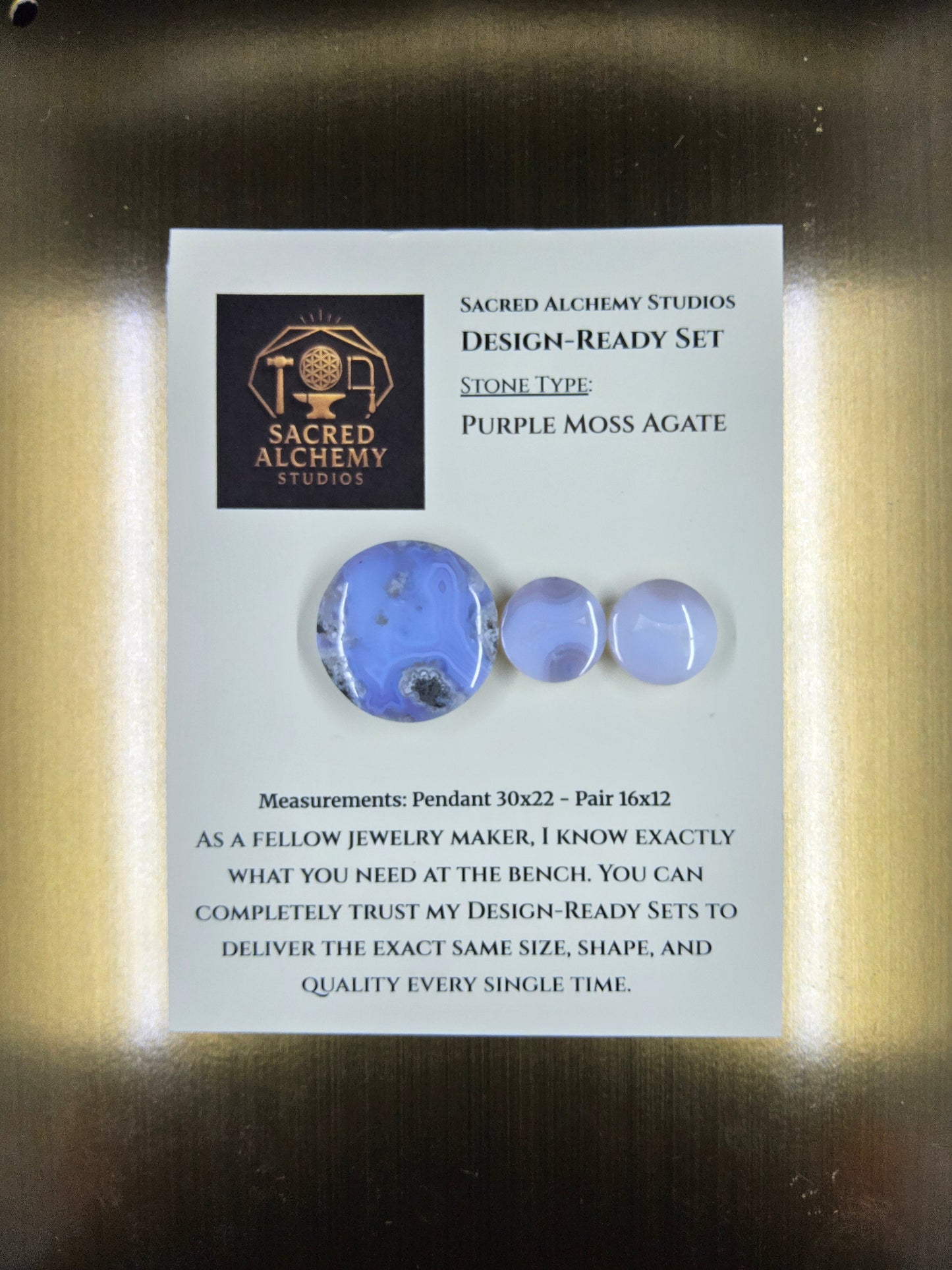 Circle Shape - Purple Moss Agate - Design-Ready Set