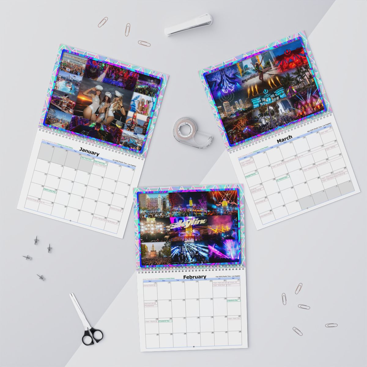 Music Festivals 2026 Calendar & Planner with Digital iCal Sync