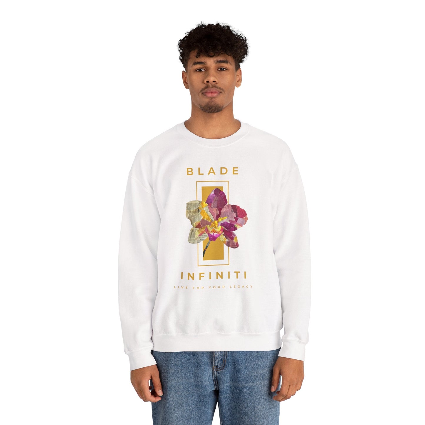 Essence of Infiniti Yellow Floral Unisex Crewneck Sweater