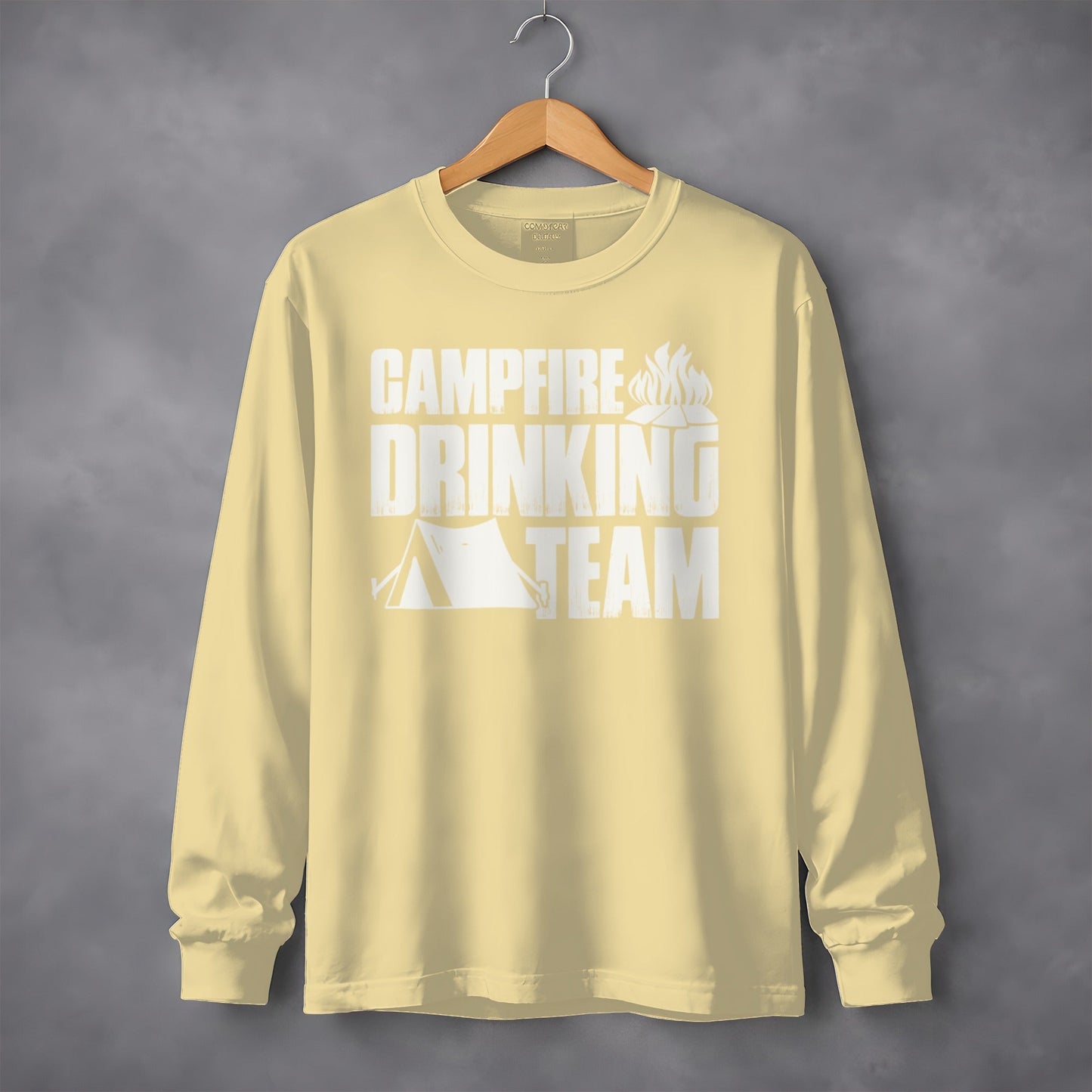 Campfire Drinking Team Graphic Design Great Gift Long Sleeve T-Shirt