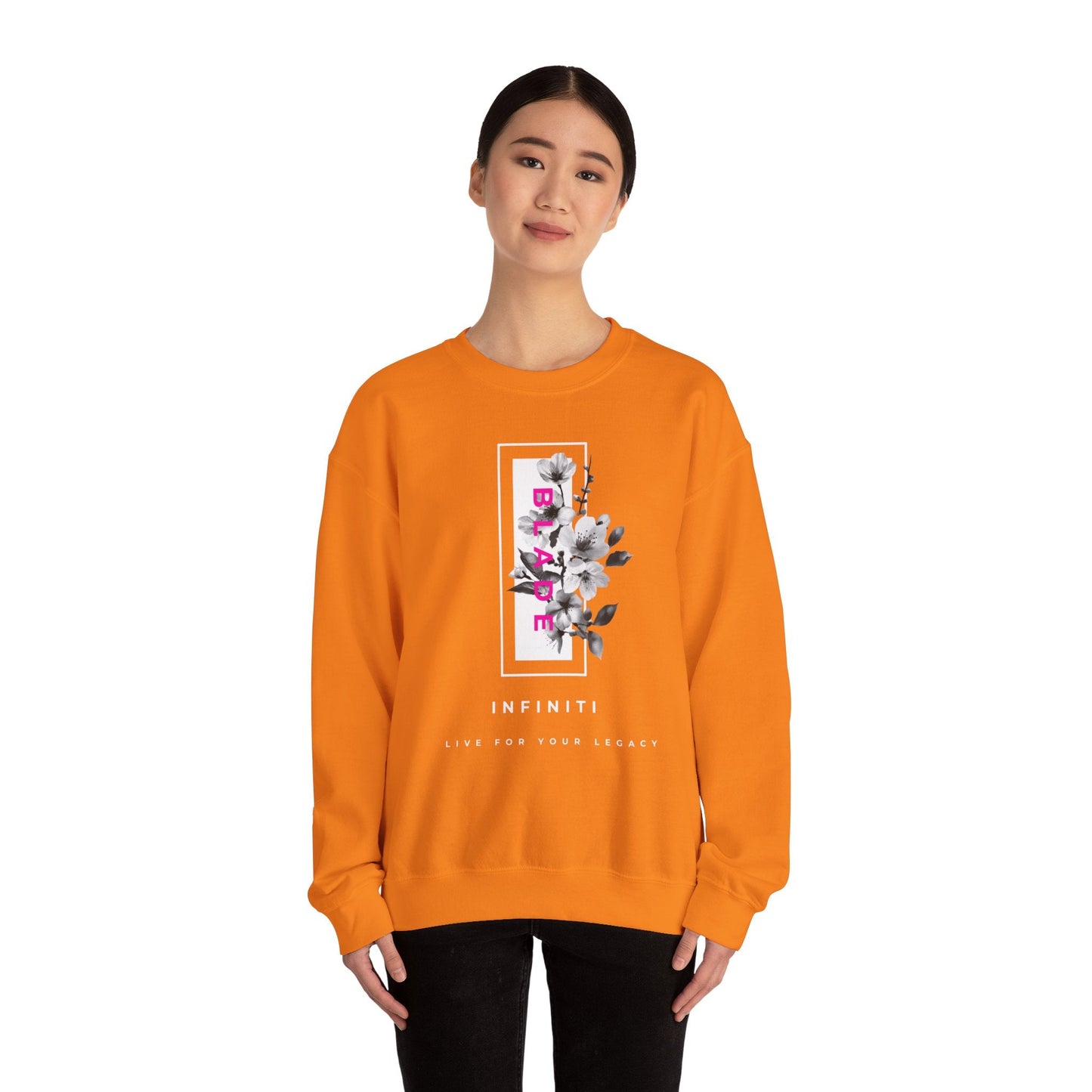 Bloom Bae Deep Pink Floral Unisex Crewneck Sweater