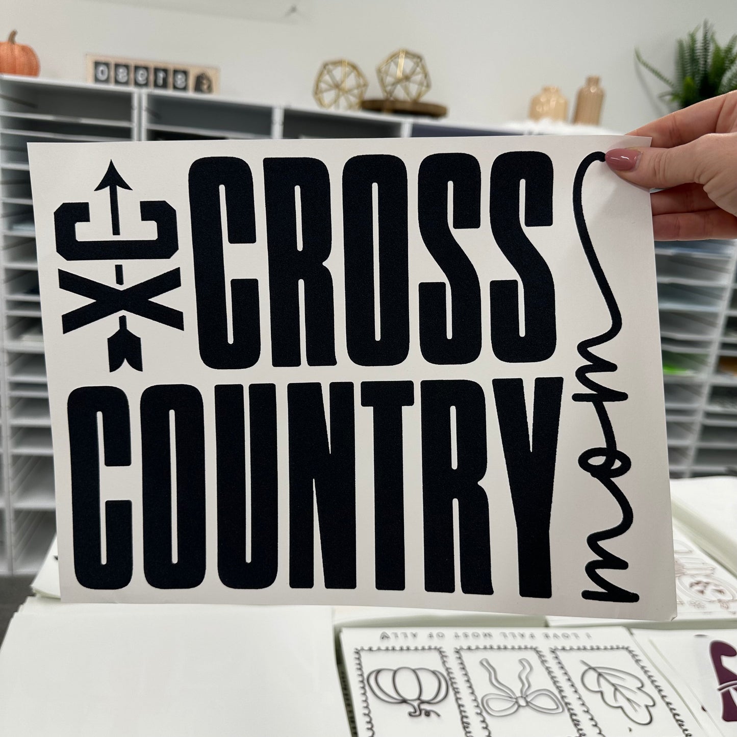 cross country mom screen print transfer