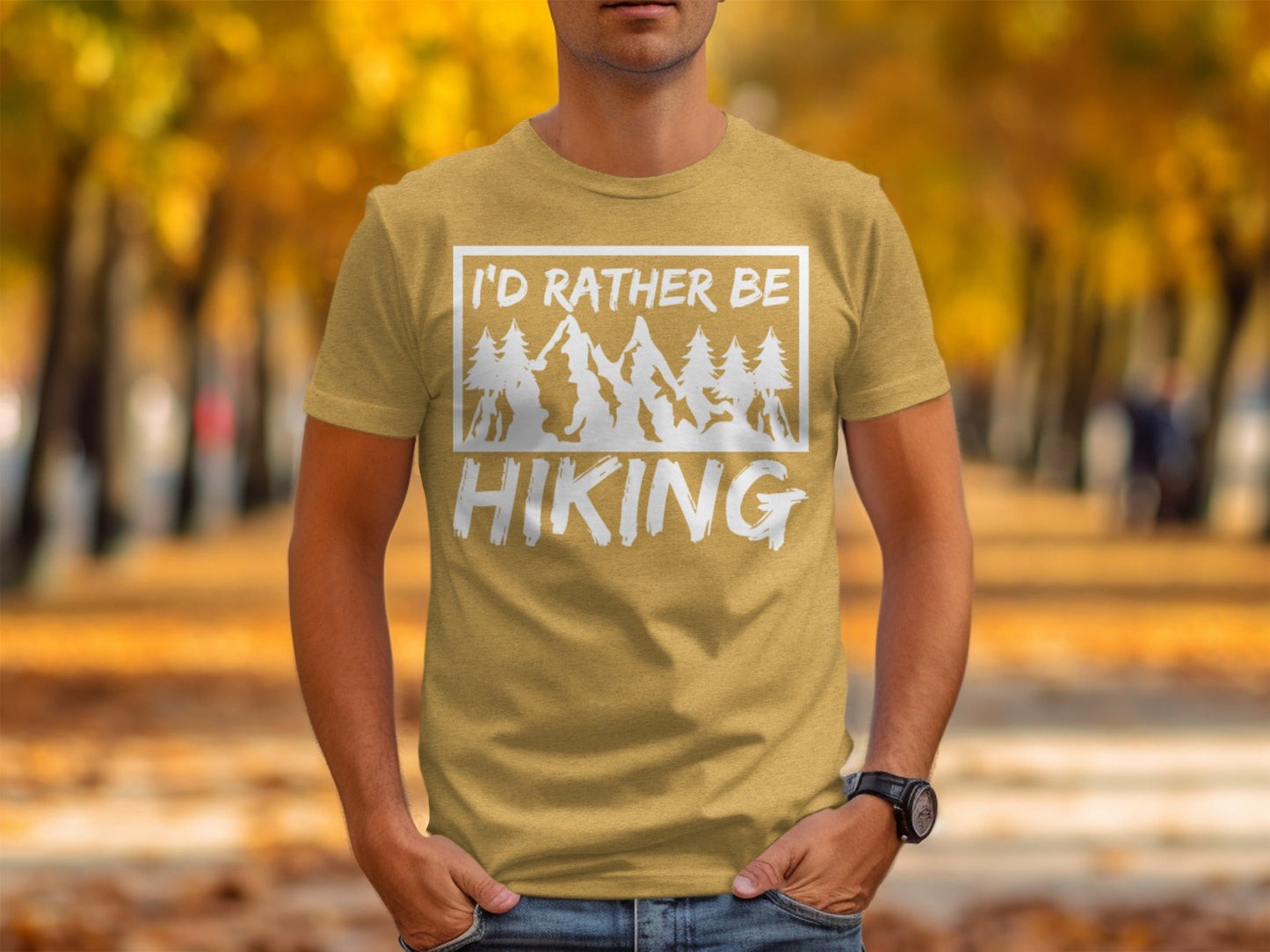 I would rather be Hiking outdoors Mountain T-Shirt