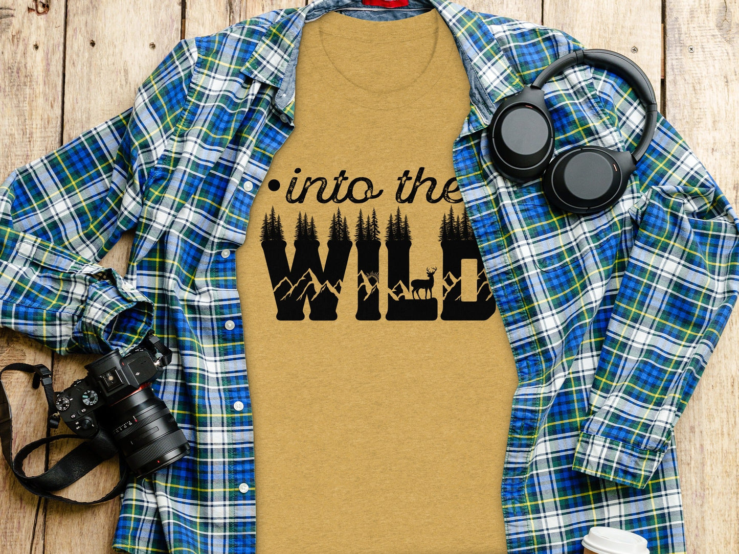 Into The Wild Outdoor Adventure Nature Inspired Graphic T-Shirt