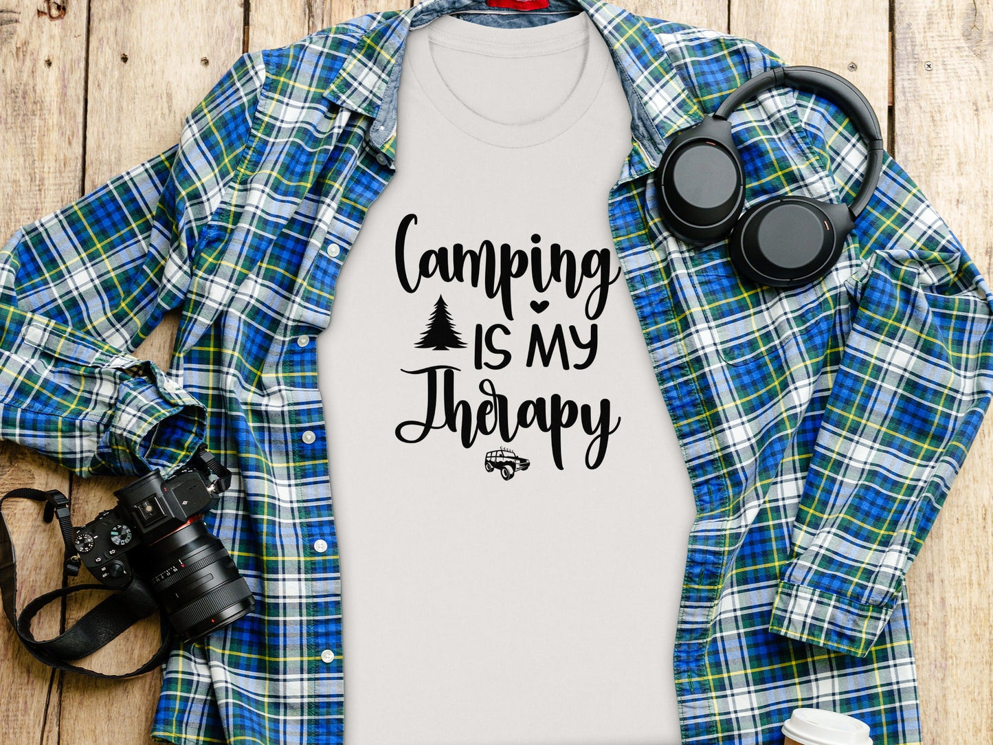Camping Is My Therapy Vacation Trip Fun Outdoors T-Shirt